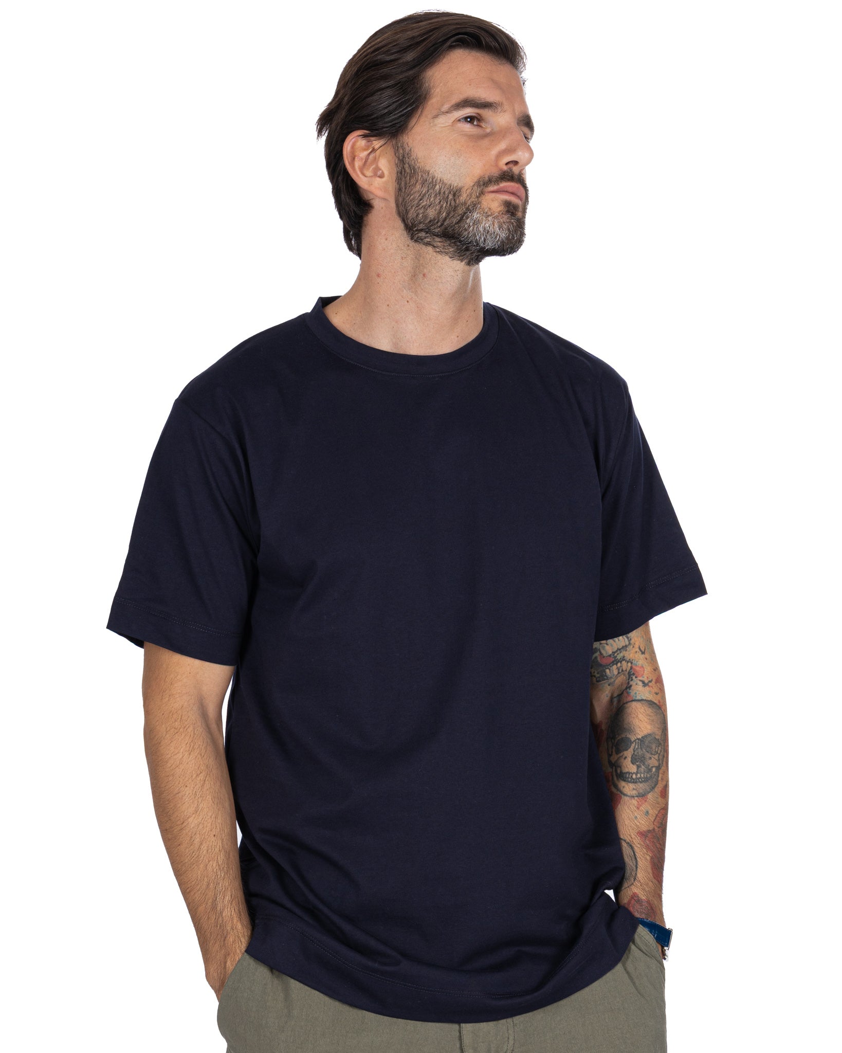 Camiseta de algodón azul Bergen