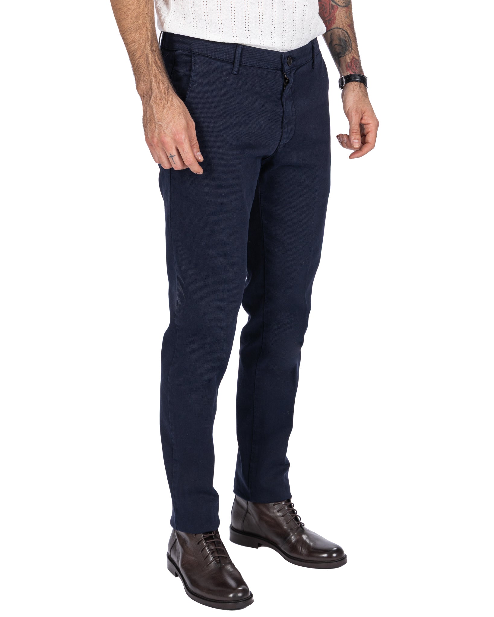Pantalón Jack de algodón texturizado azul