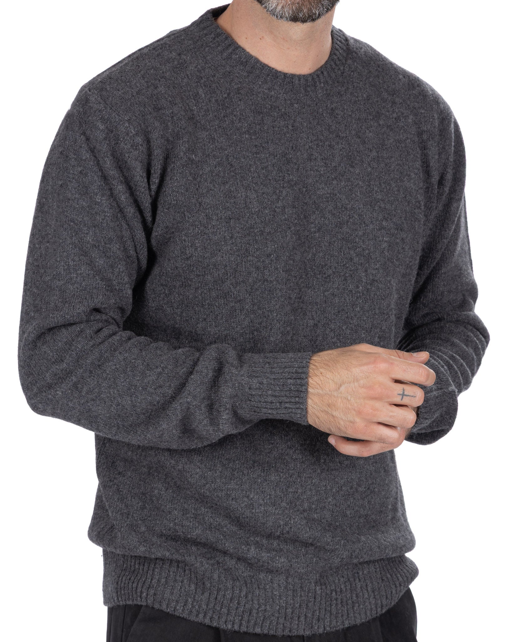 Sudadera Etna de mezcla de lana gris