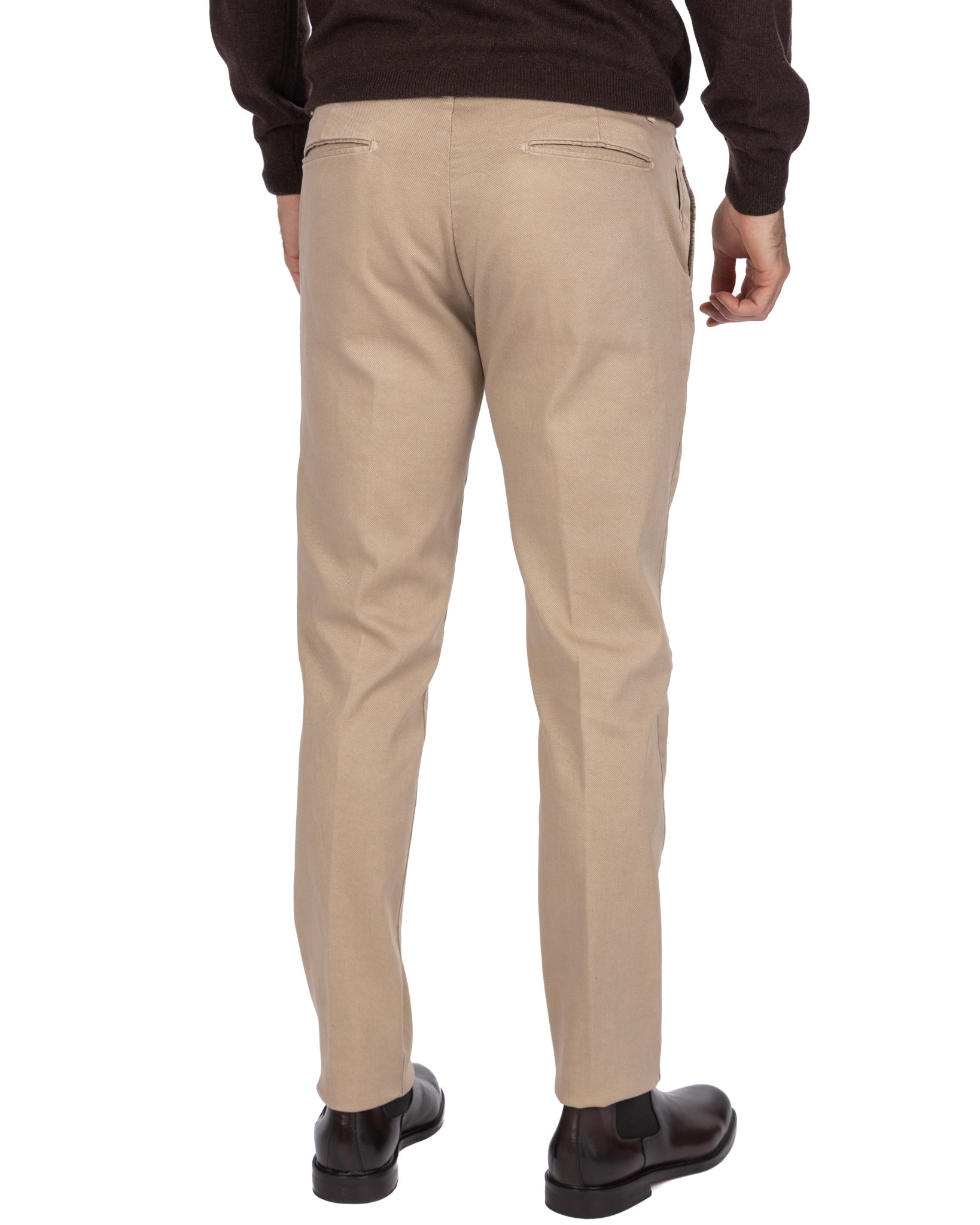 Pantalón Jack de algodón texturizado beige