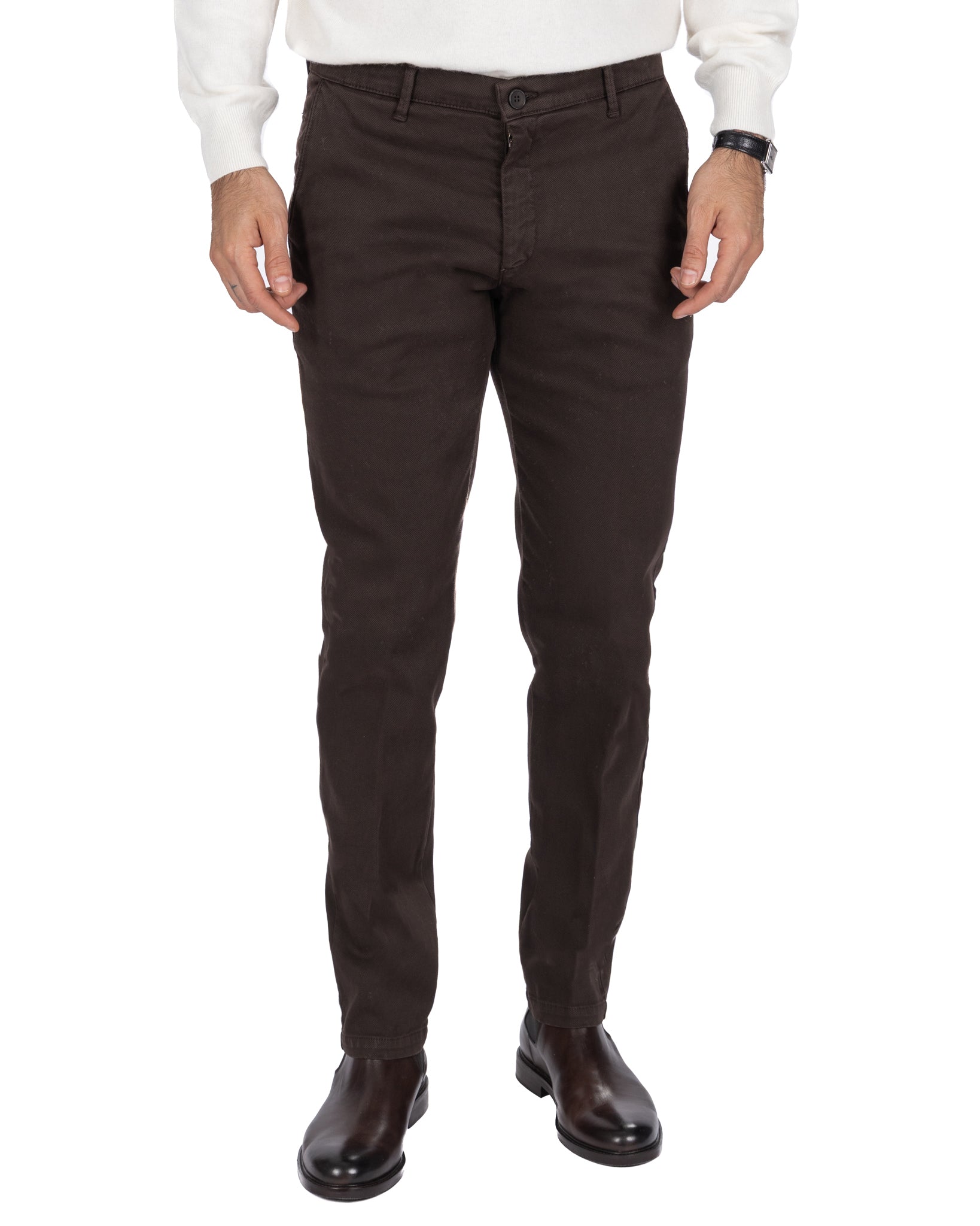 Pantalón Jack estructurado marrón oscuro