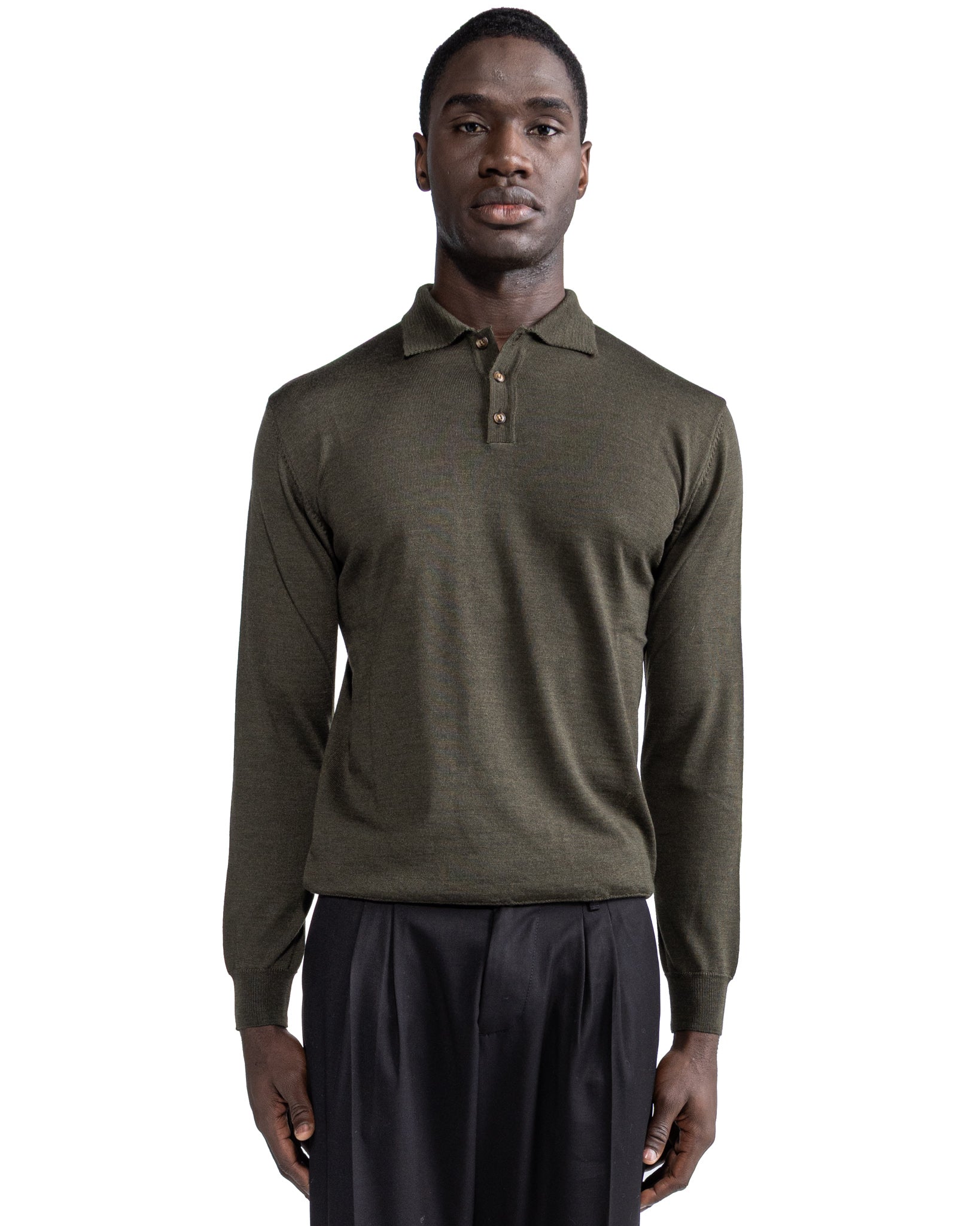 Polo Rovigo de lana Tollegno militar