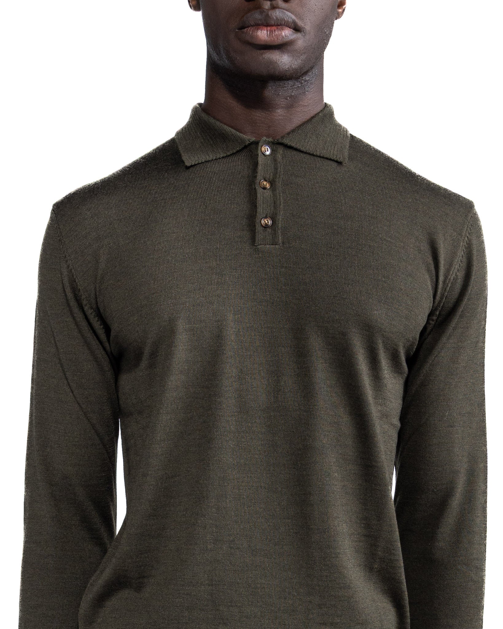 Polo Rovigo de lana Tollegno militar