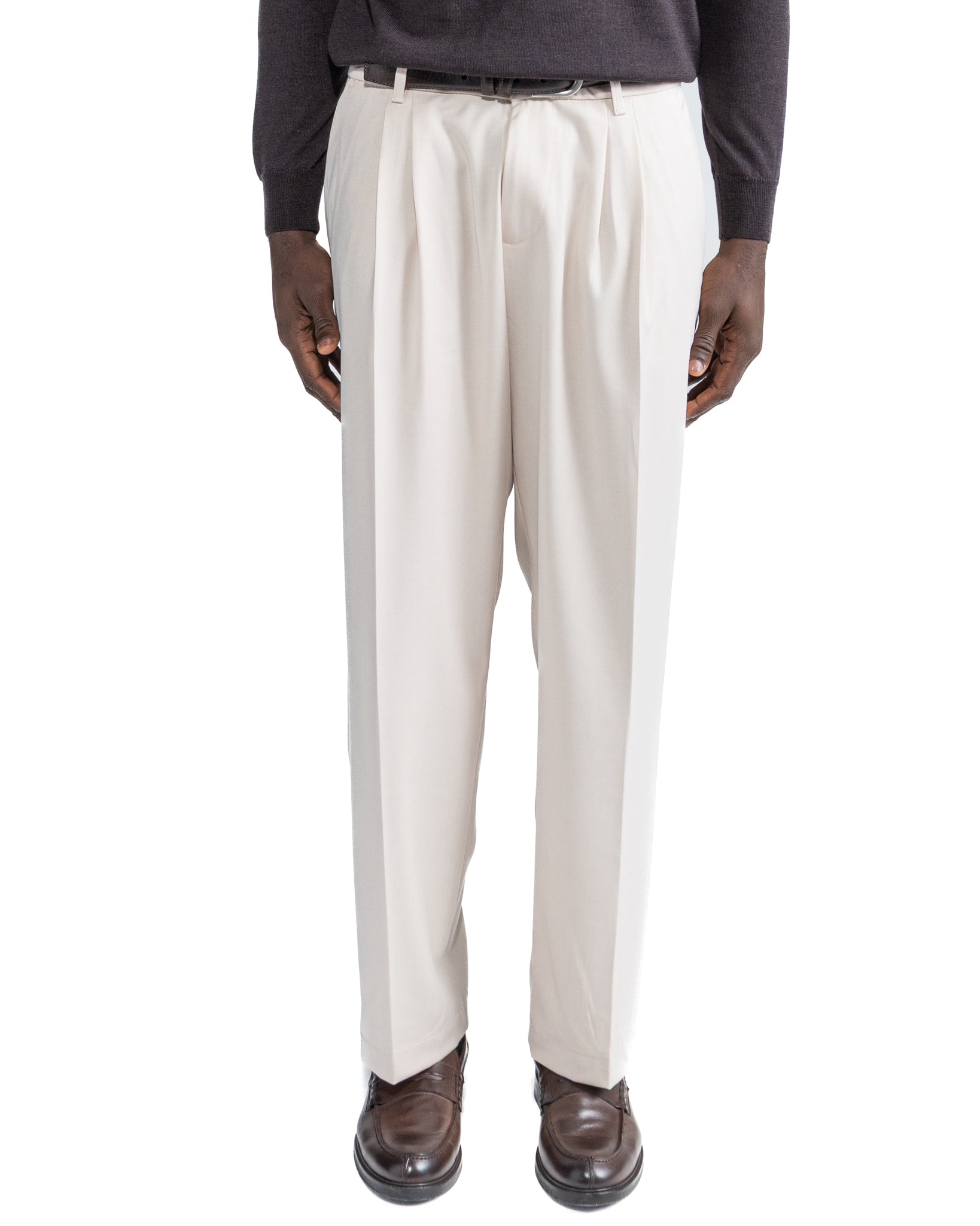 Pantalón ancho Kevin color crema