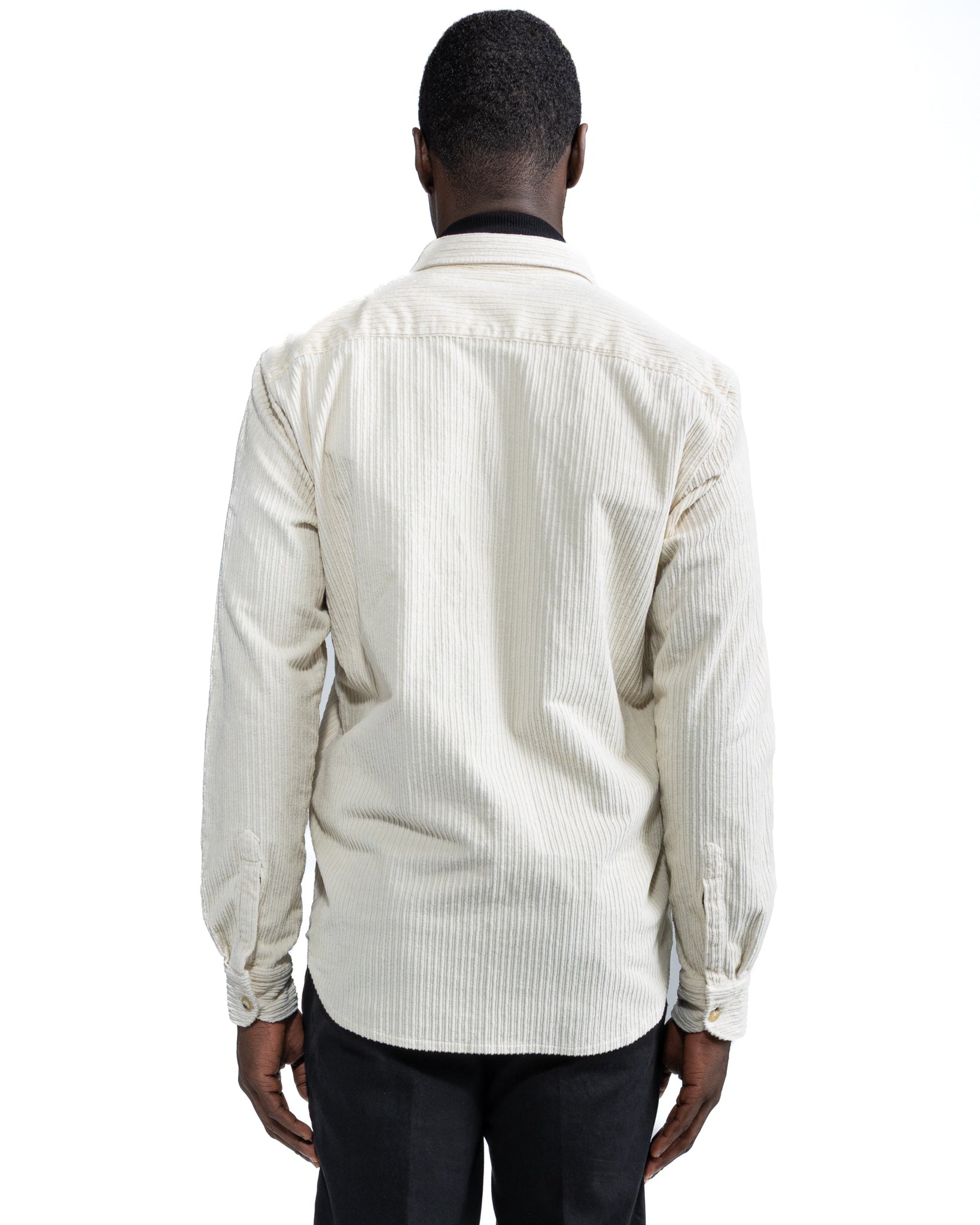 Camisa Atlantis de terciopelo crema