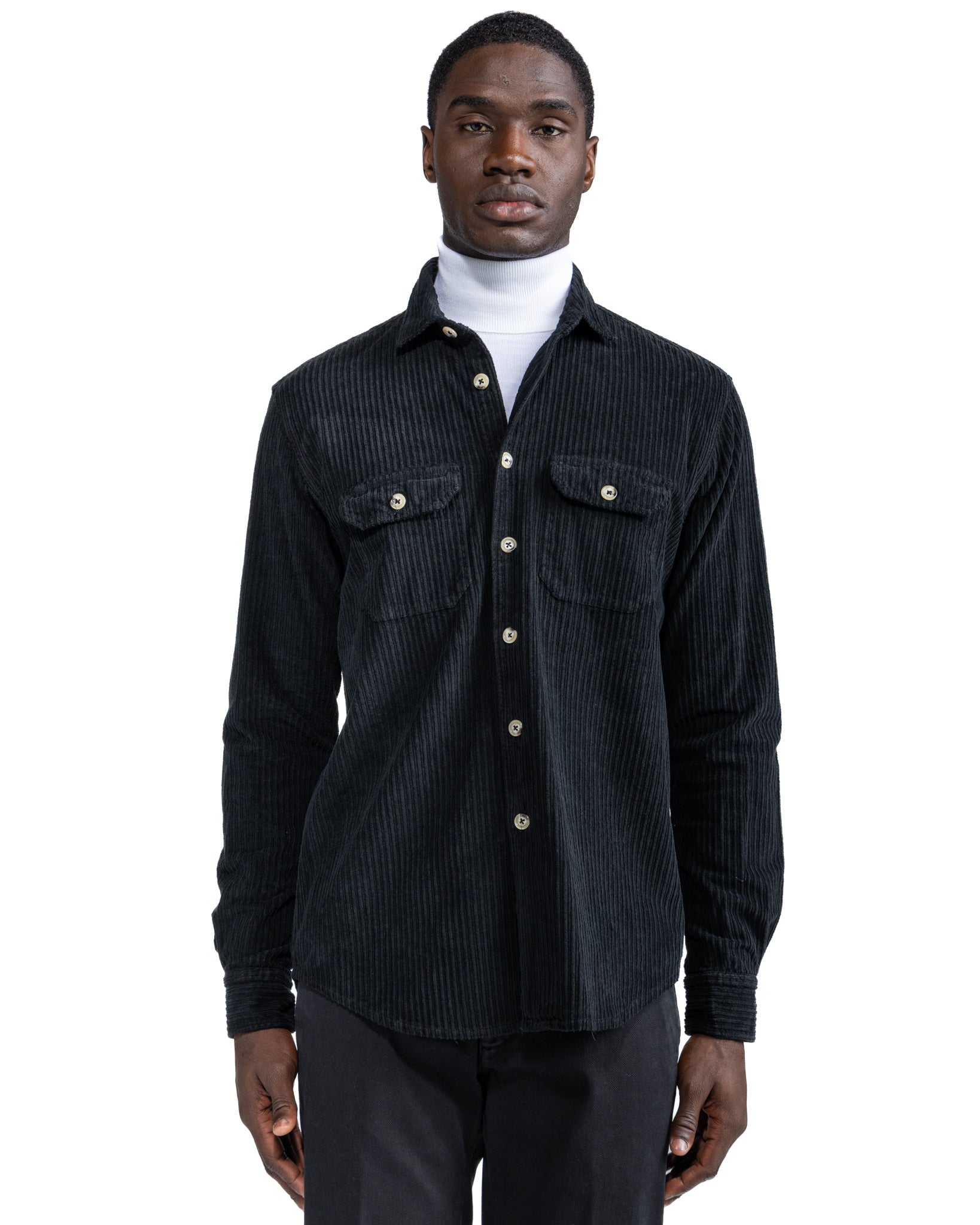 Atlantis - camisa de terciopelo negro
