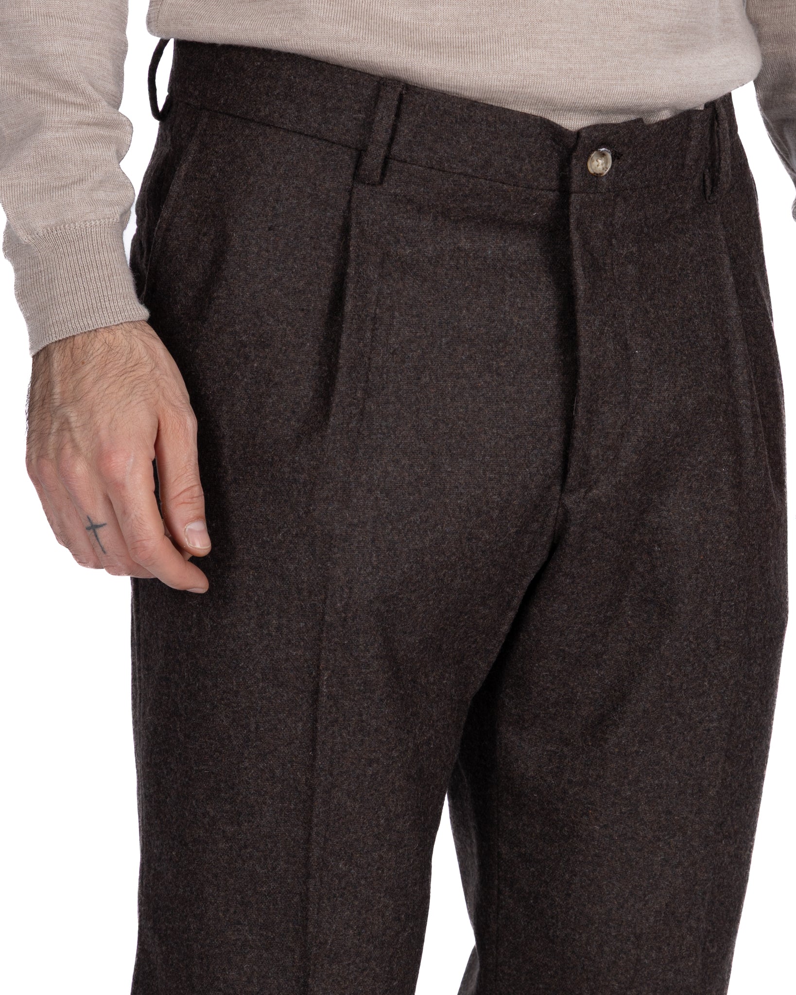 Pantalón Nikon de franela marrón