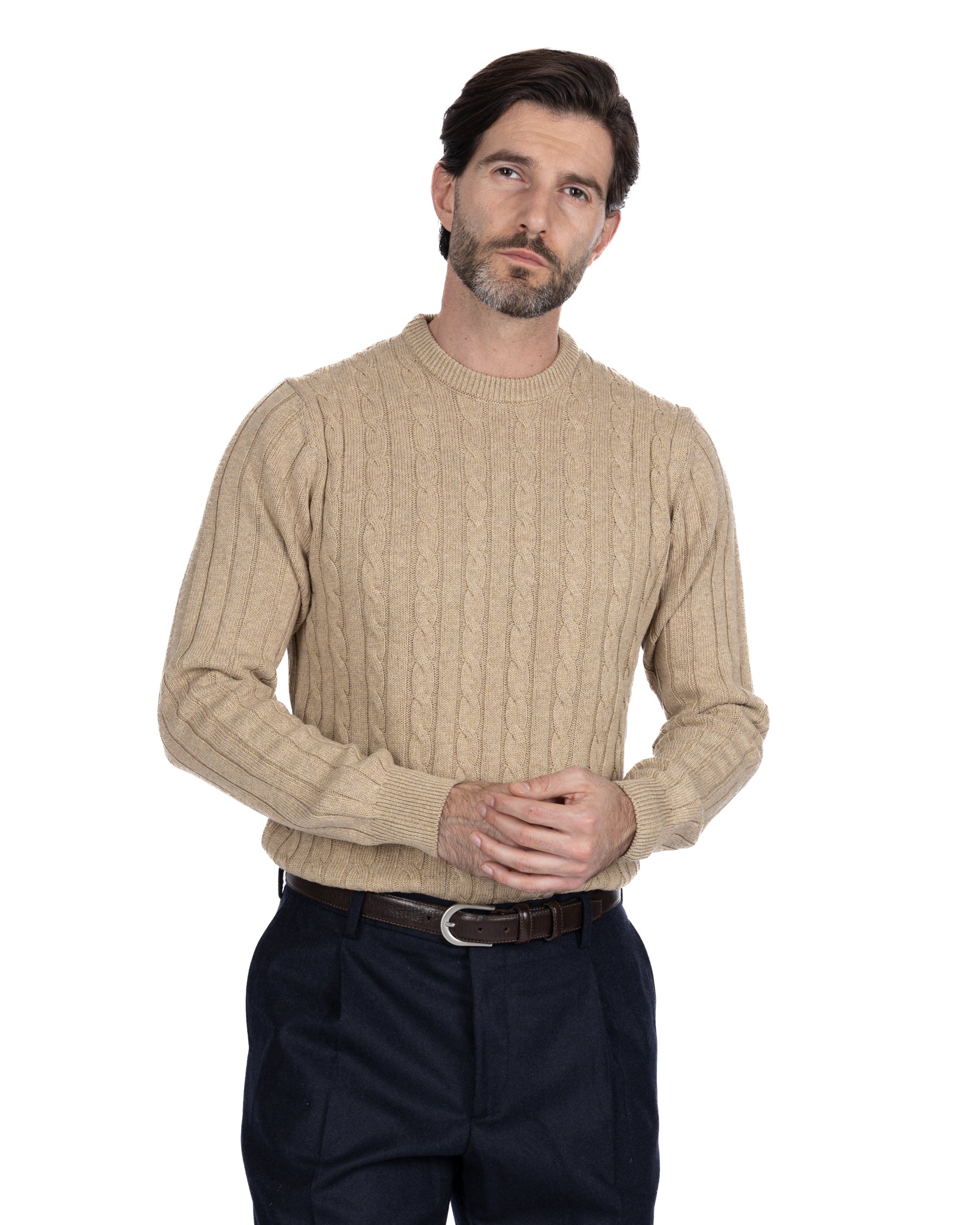Gargantilla Tambora trenzada beige