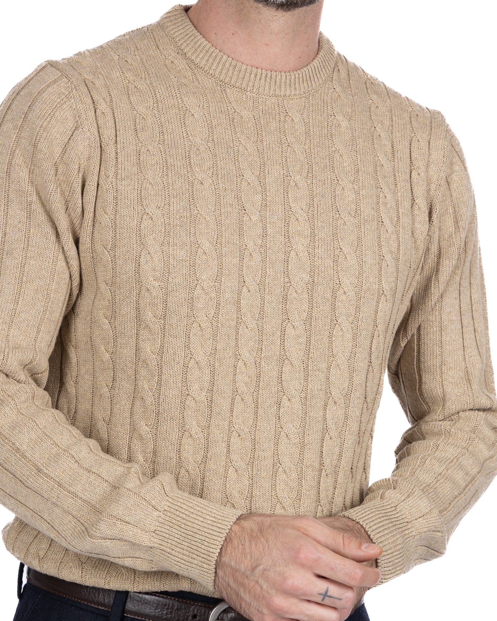 Gargantilla Tambora trenzada beige