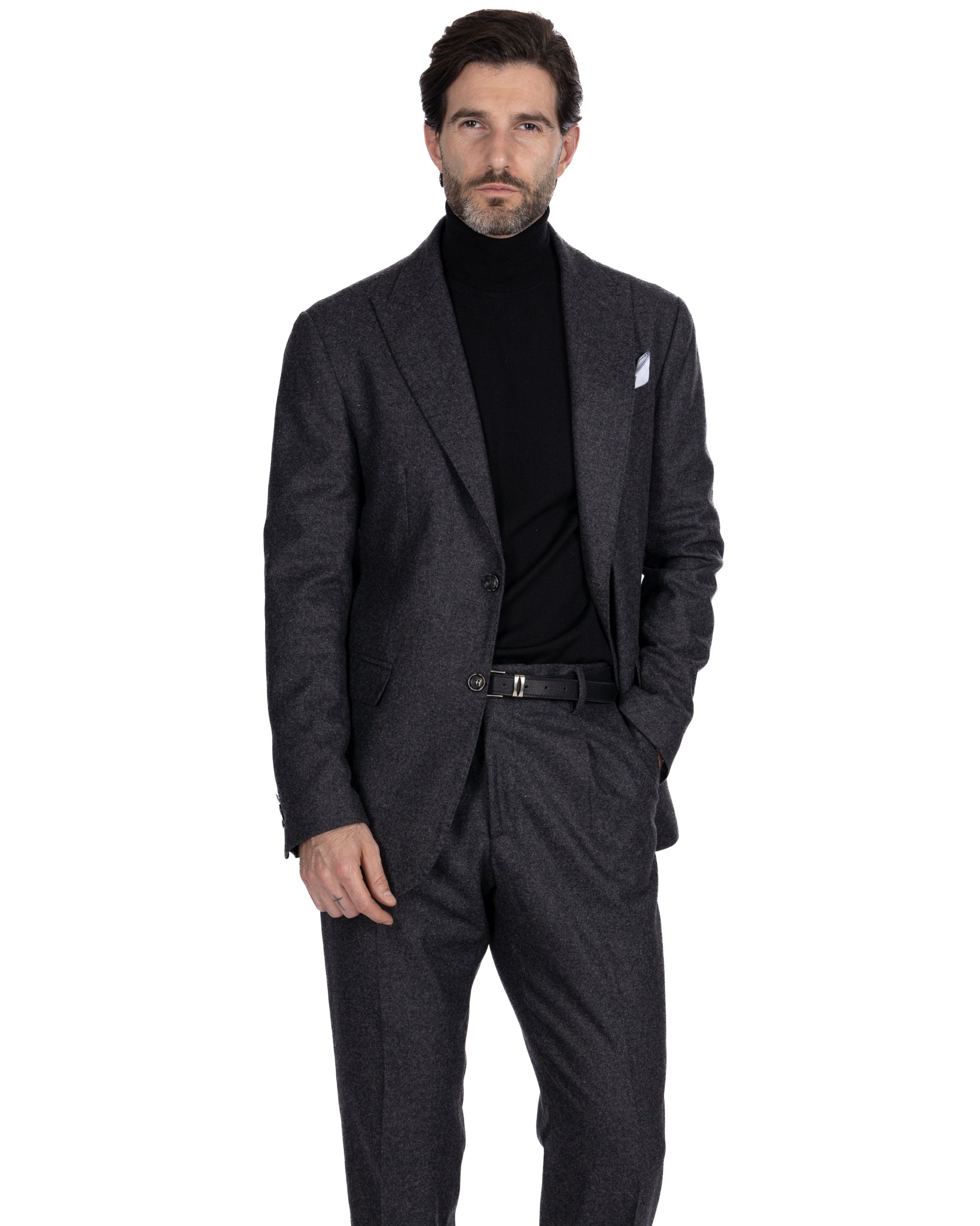 Chaqueta Reflex en franela antracita