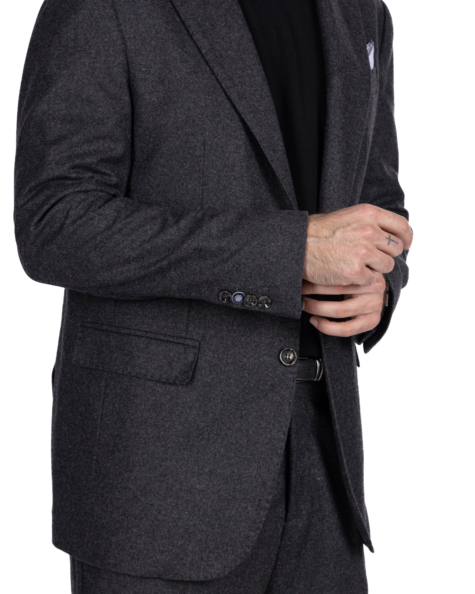 Chaqueta Reflex en franela antracita
