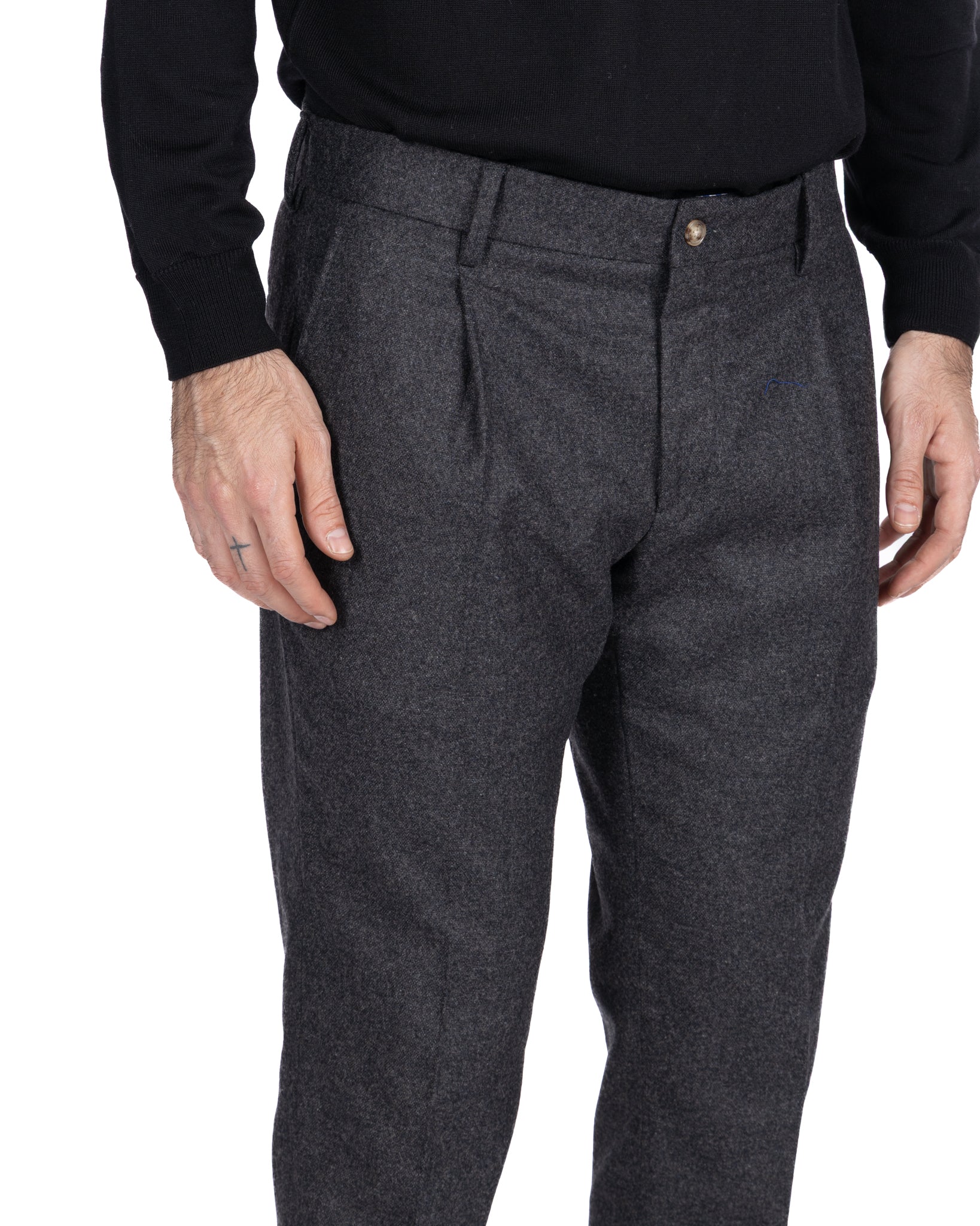 Pantalón Leica de franela antracita