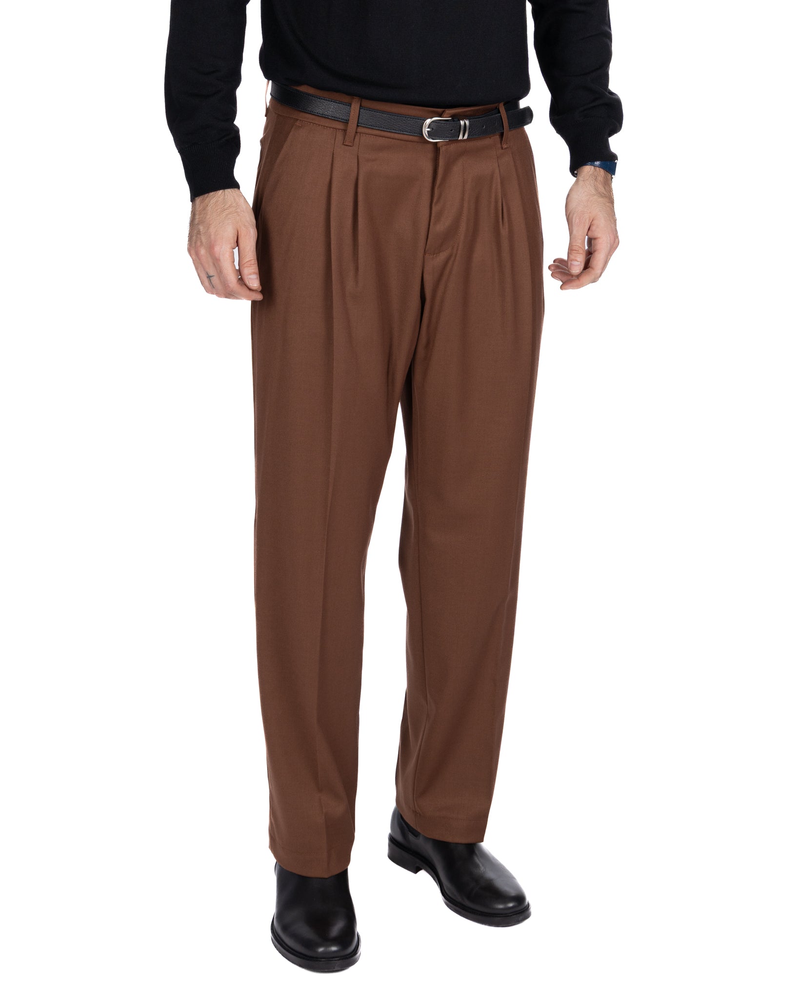 Pantalón ancho Kevin tabaco