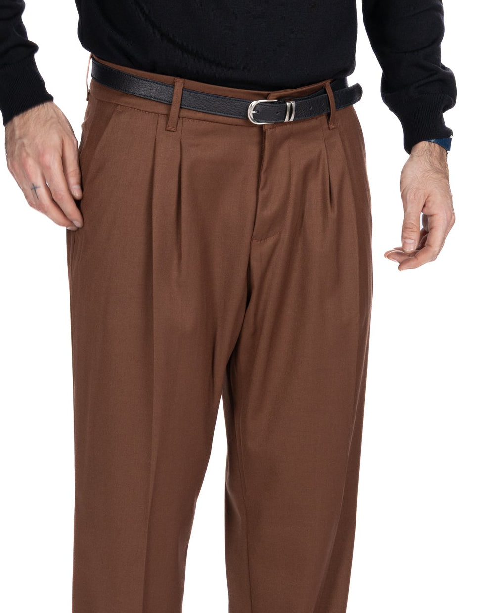 Pantalón ancho Kevin tabaco