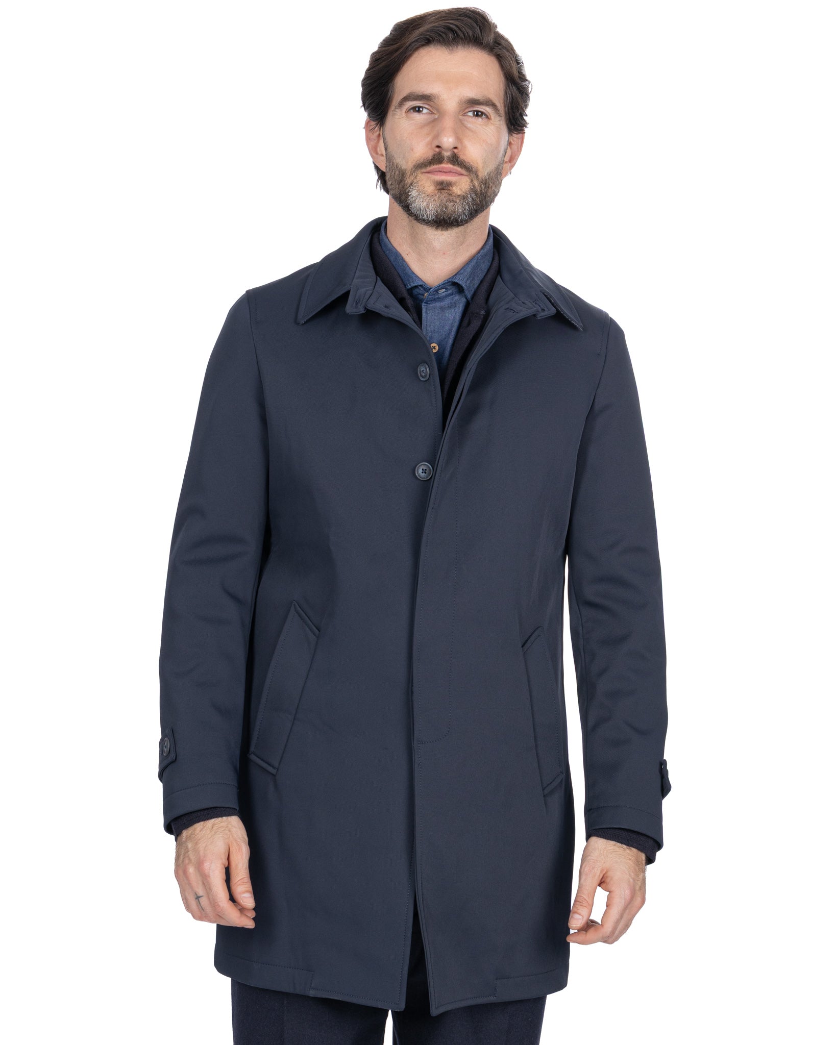 Gabardina técnica acolchada azul Tyler