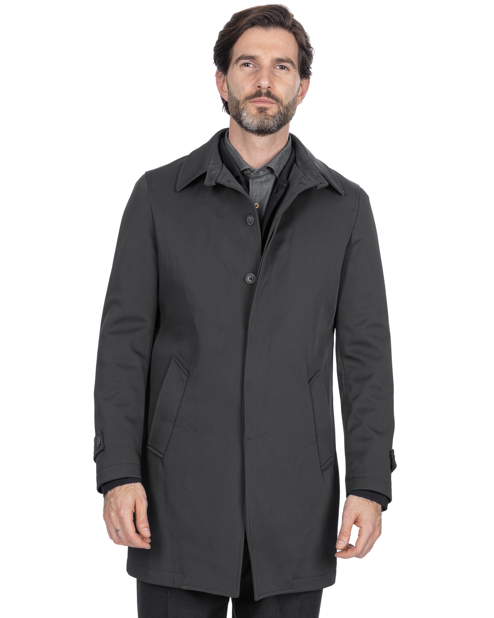 Gabardina técnica acolchada Tyler negra