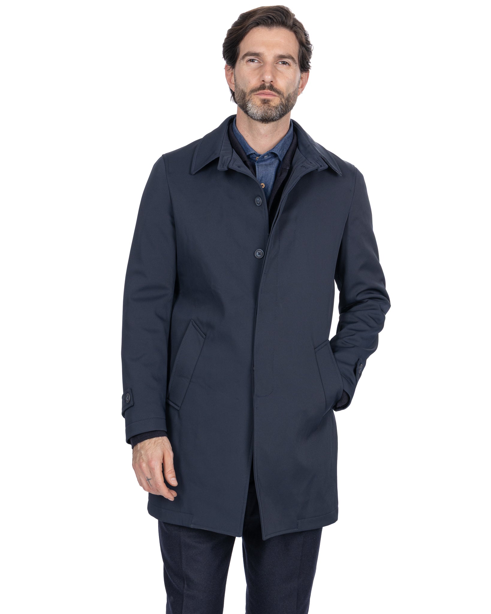 Gabardina técnica acolchada azul Tyler