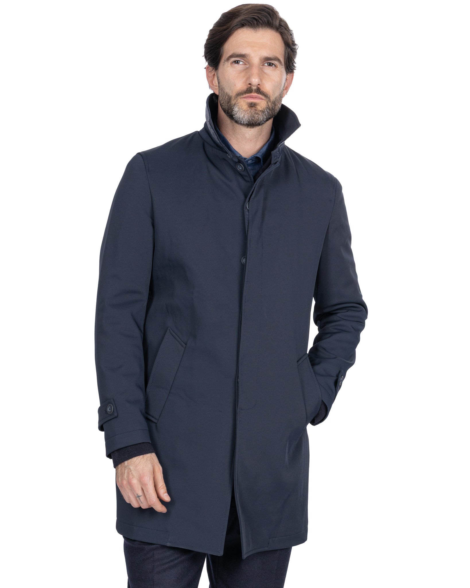 Gabardina técnica acolchada azul Tyler