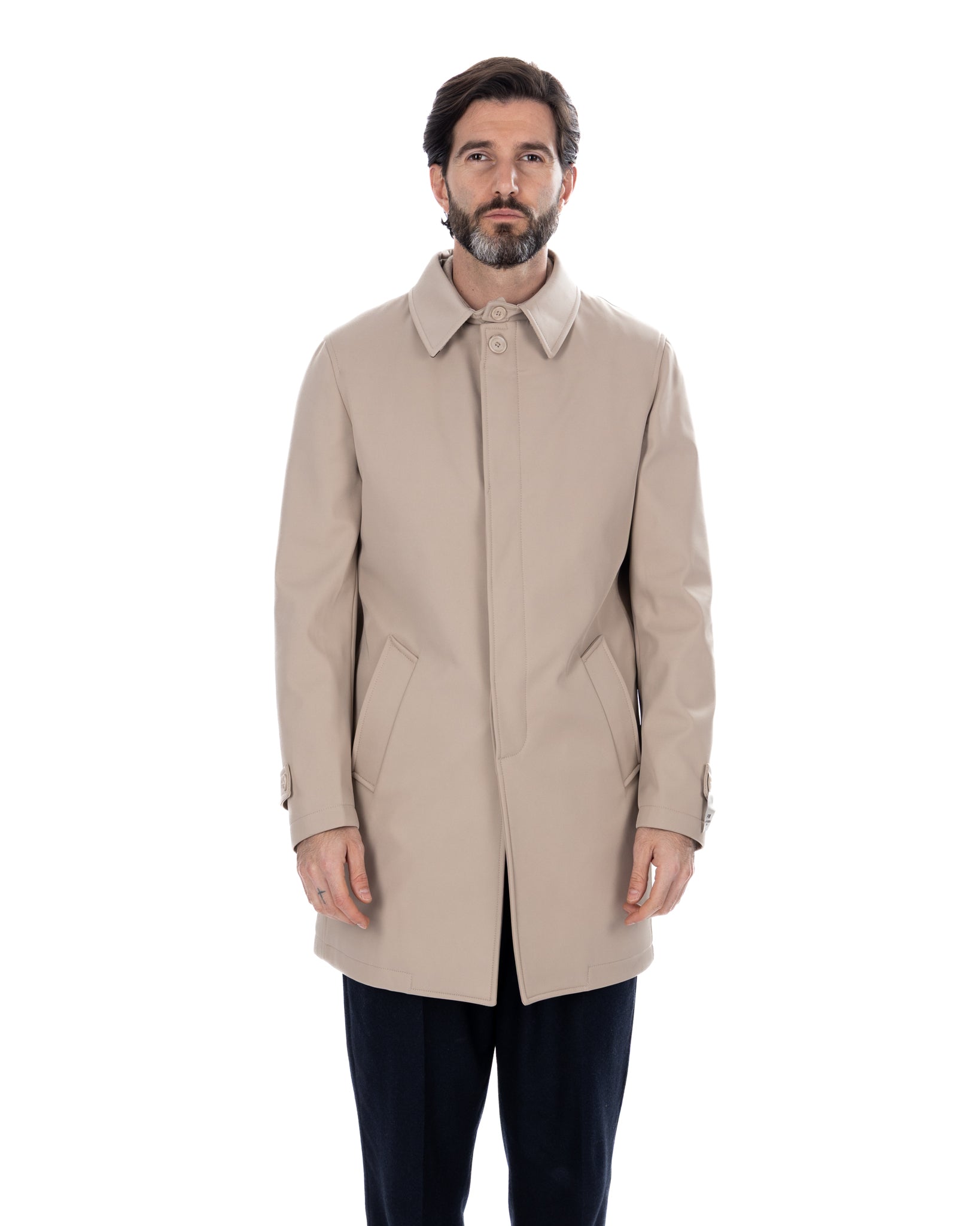 Gabardina Tyler técnica acolchada beige