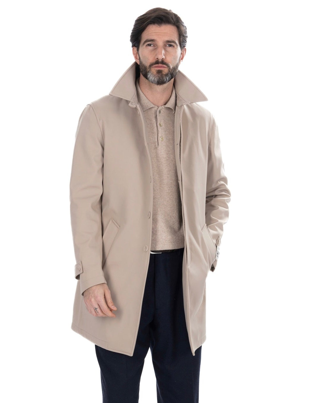 Gabardina Tyler técnica acolchada beige