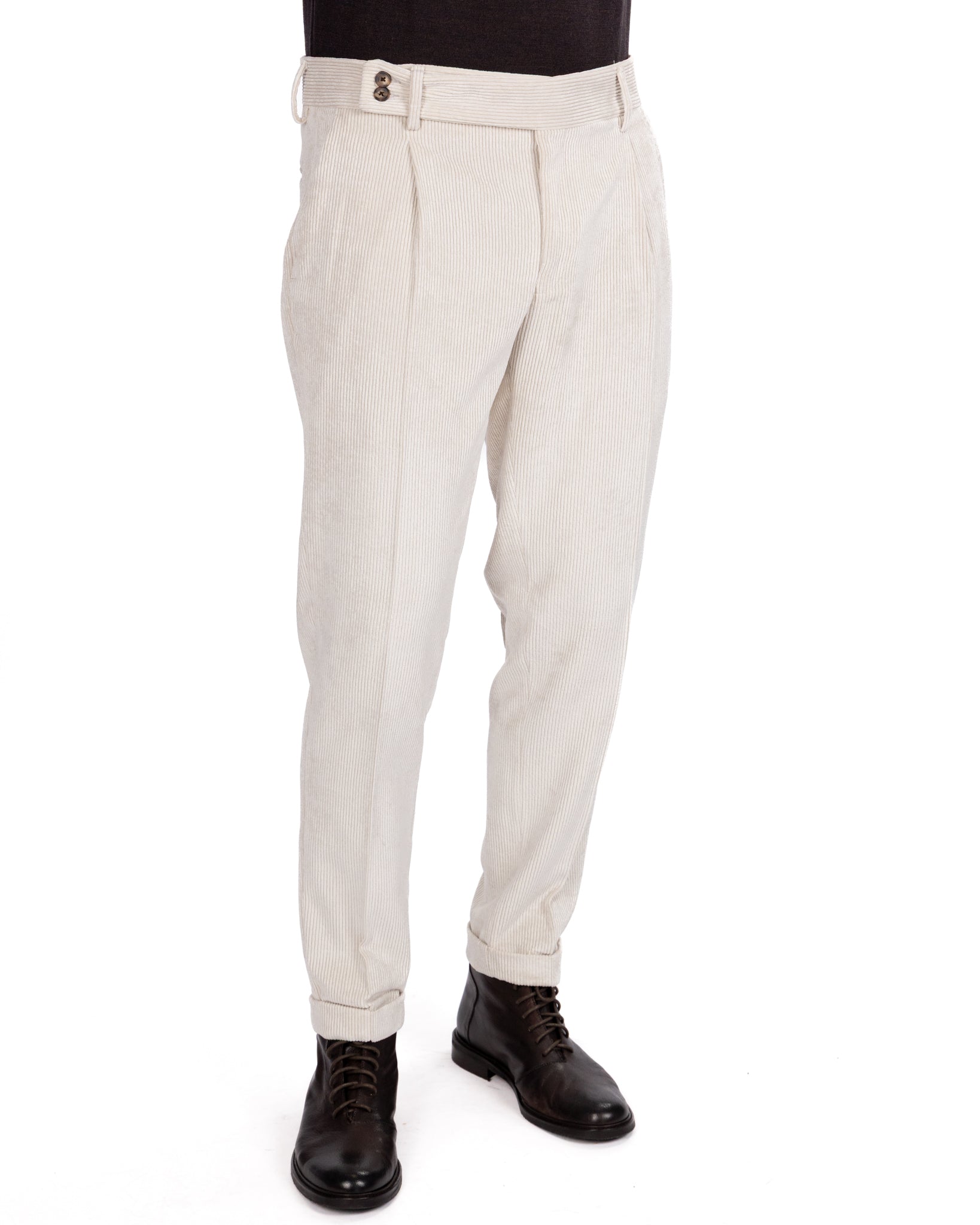 James cream velvet trousers