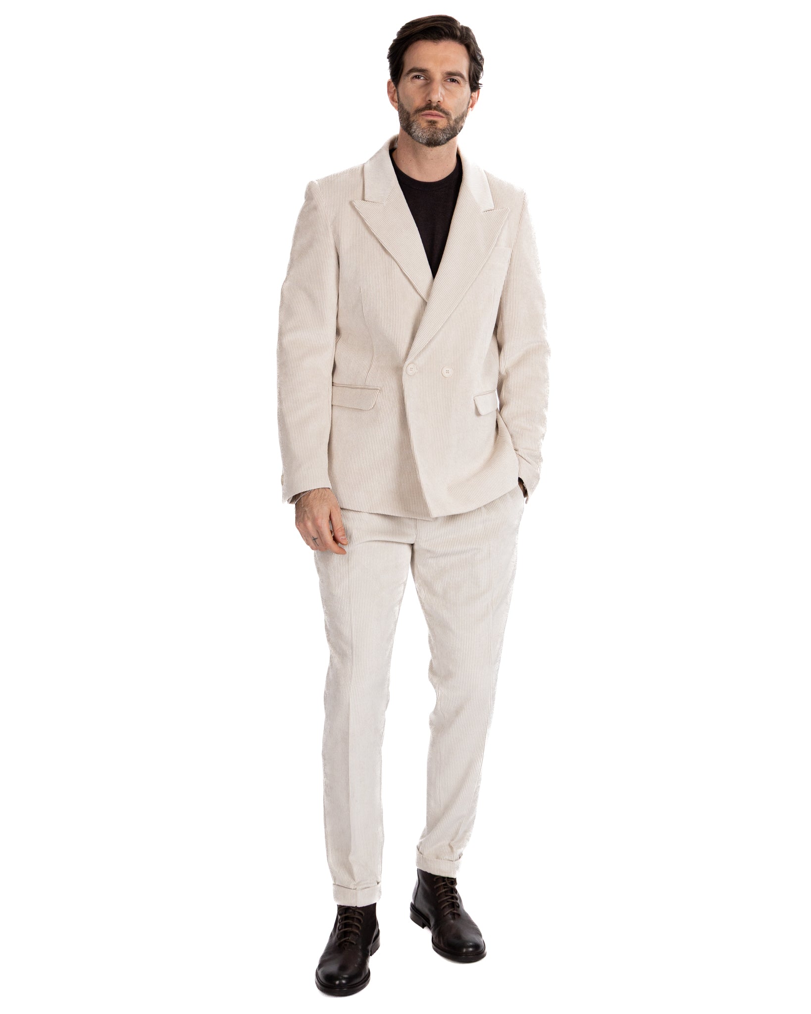 Bond jacket in cream velvet