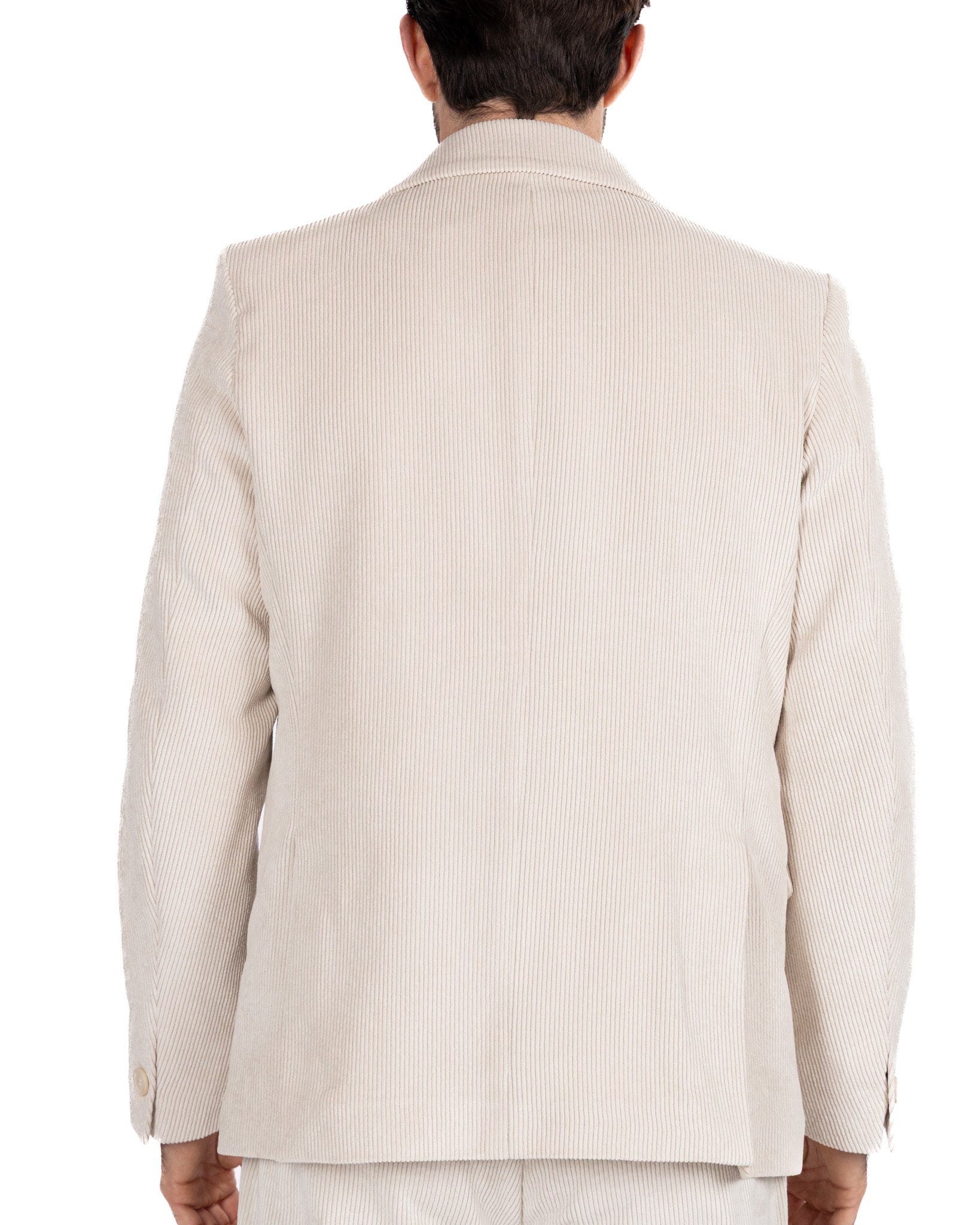 Bond jacket in cream velvet