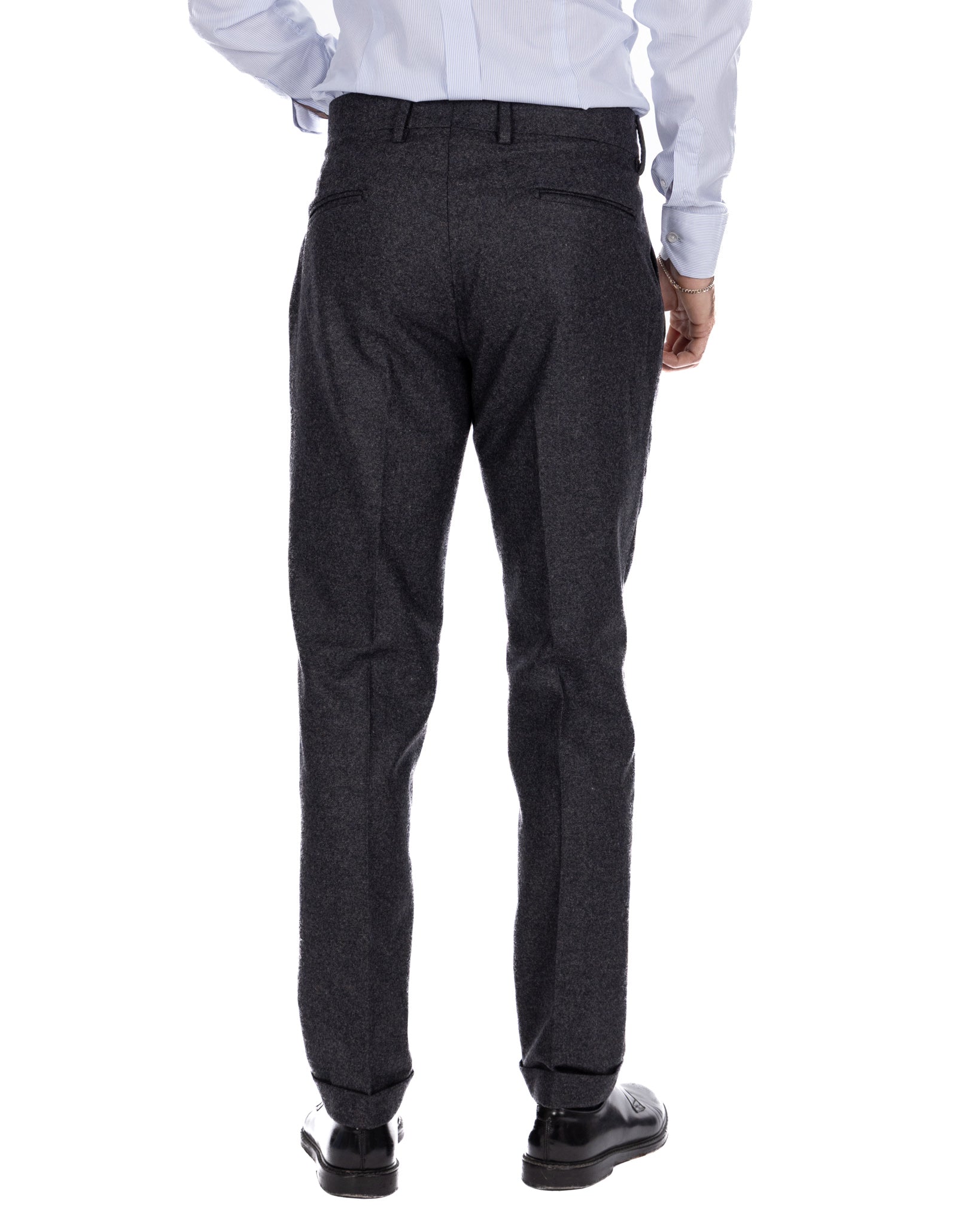 Pantalone Canon in flanella antracite