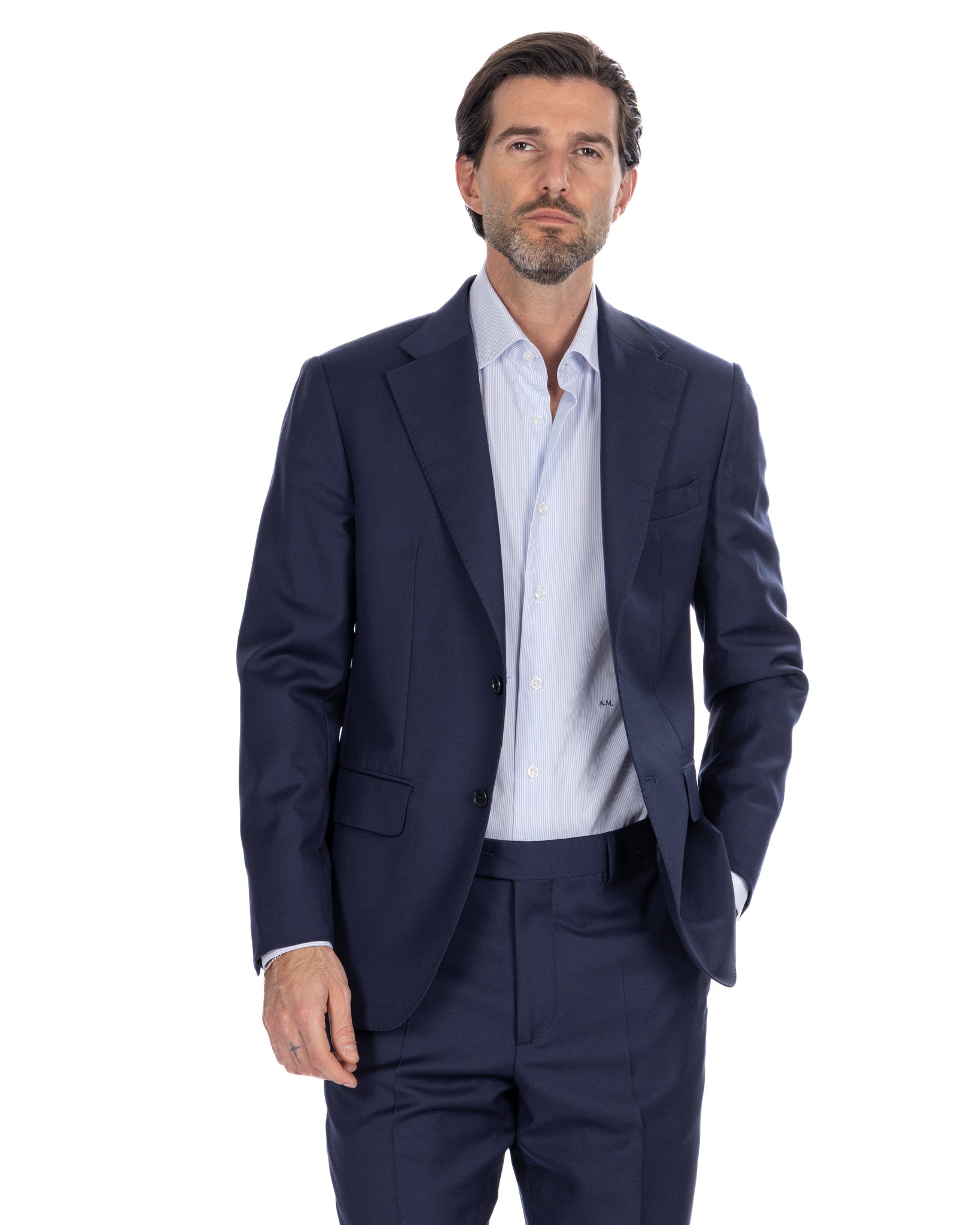 Monti jacket in blue wool