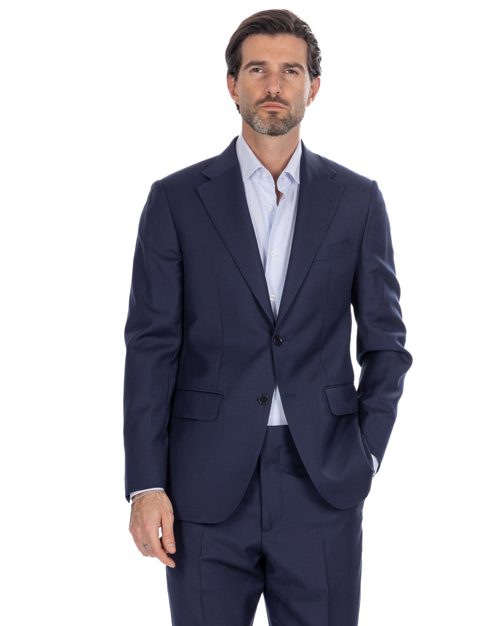 Chaqueta Monti de lana azul