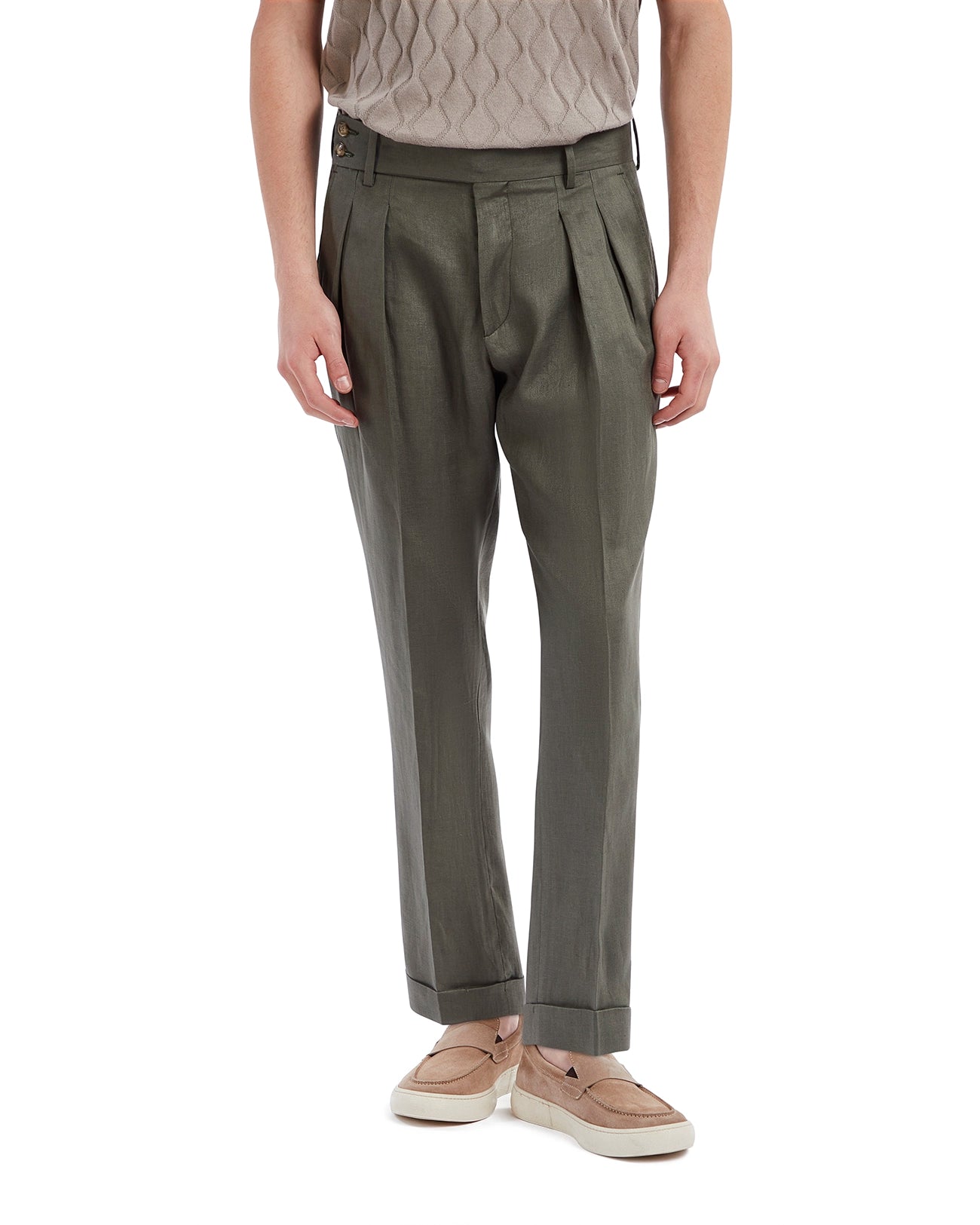 Pantalón Cargese de puro lino militar
