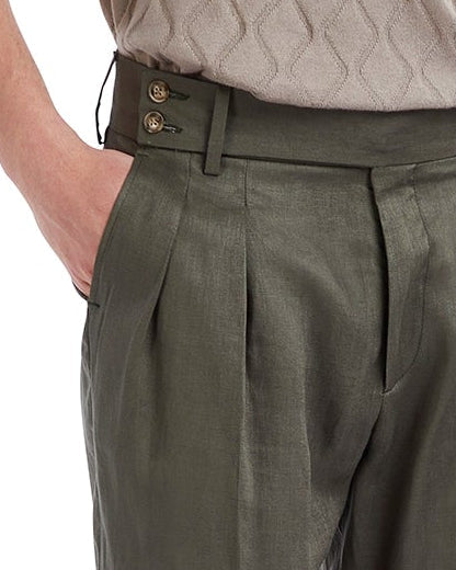Pantalón Cargese de puro lino militar