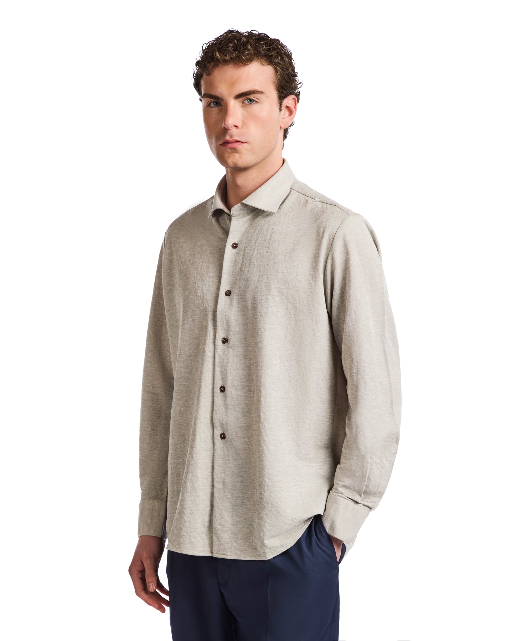 Camiseta Quercia de jersey color barro