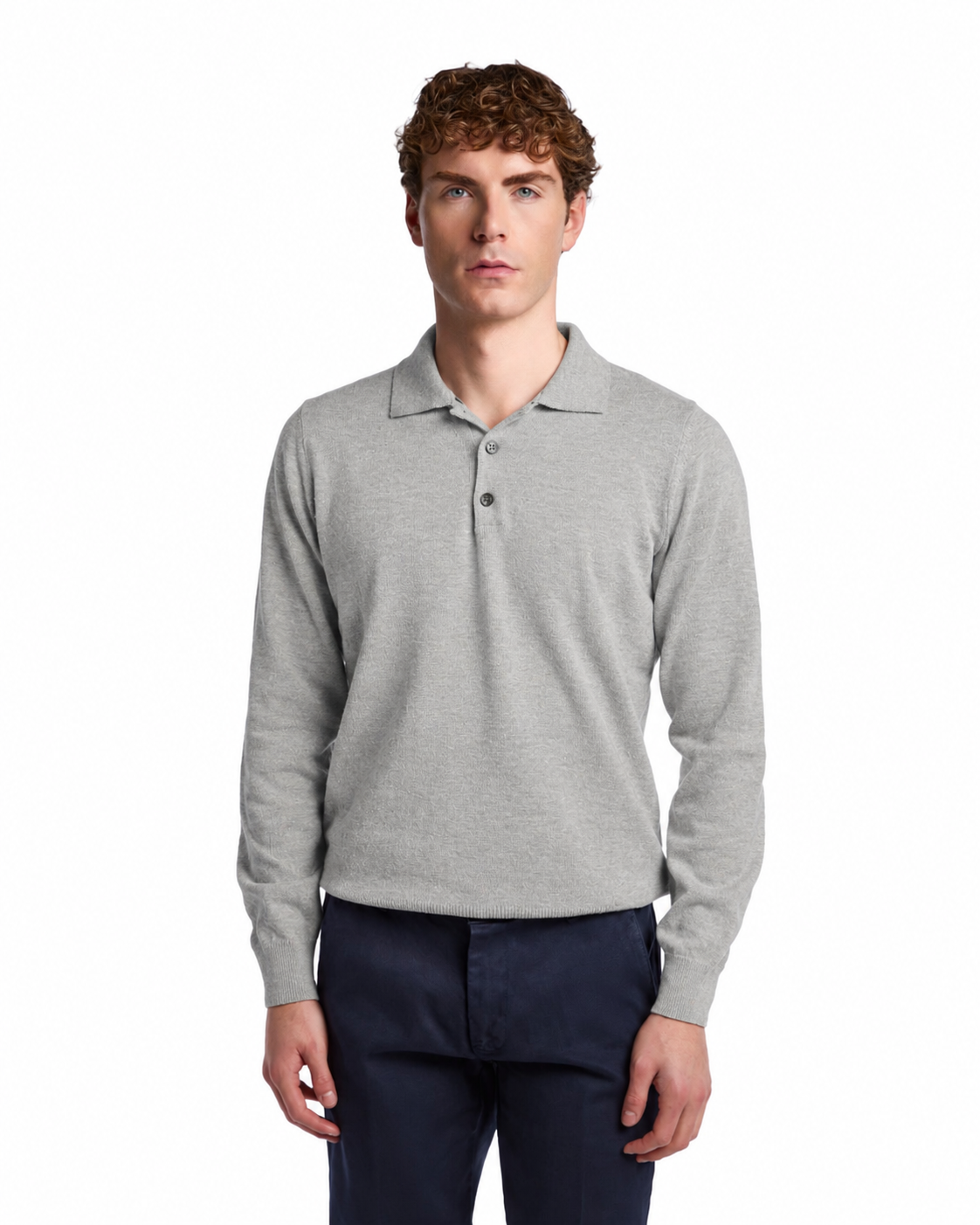 Grey Tollegno wool Rovigo polo shirt
