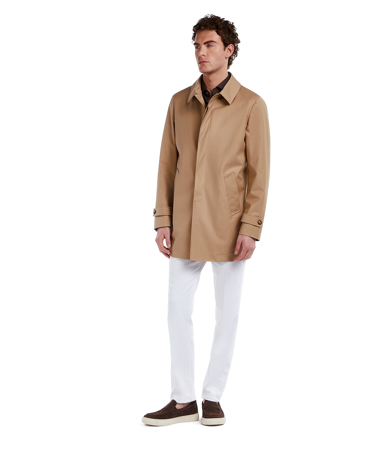 Gabardina Mantova sin forro beige
