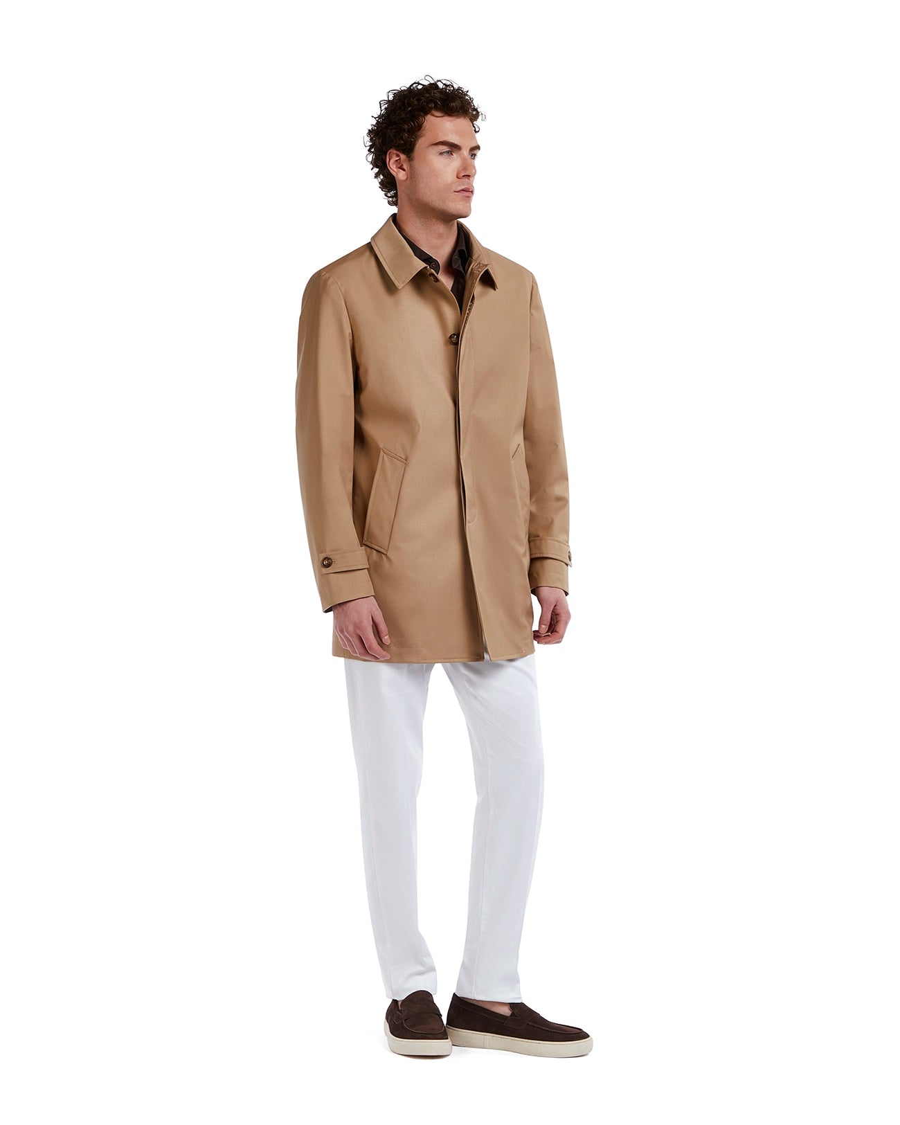 Gabardina Mantova sin forro beige
