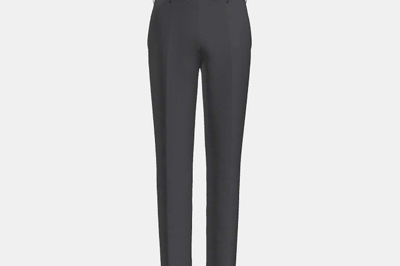 Tailored gray pinstripe 130s wool trousers Caccioppoli