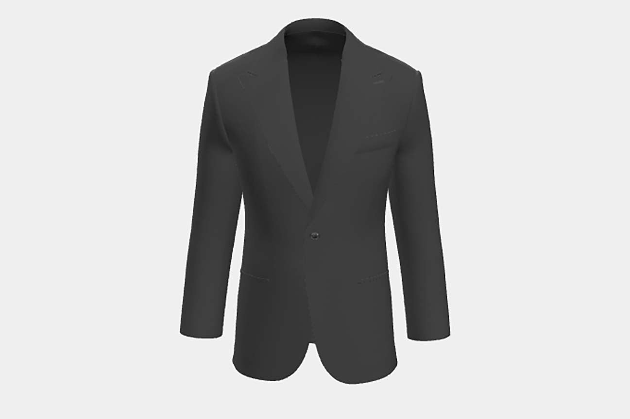 Tailored jacket in gray 130s wool Caccioppoli