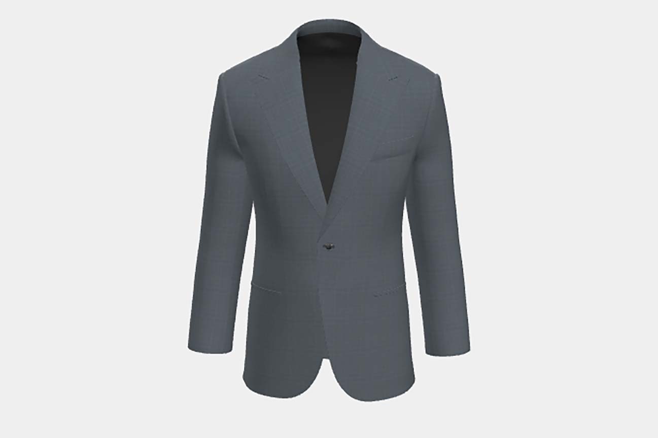Made to measure 150s green wool and silk jacket Caccioppoli