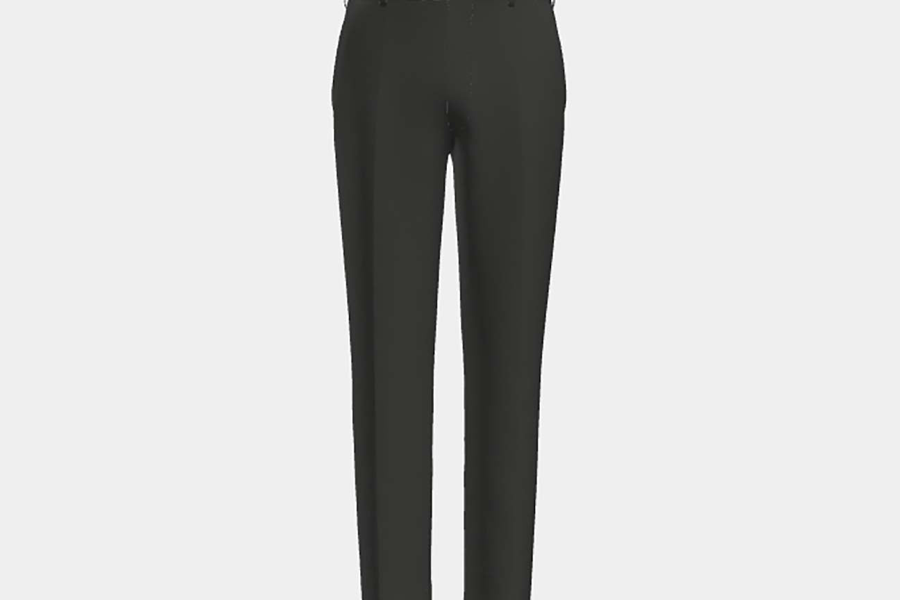 Loro Piana gray 150s wool tailored trousers