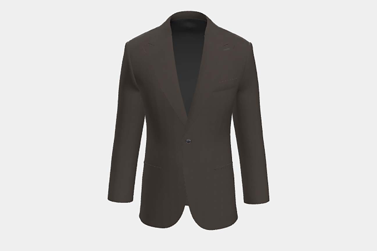 Made to measure solaro 130s brown wool jacket Caccioppoli