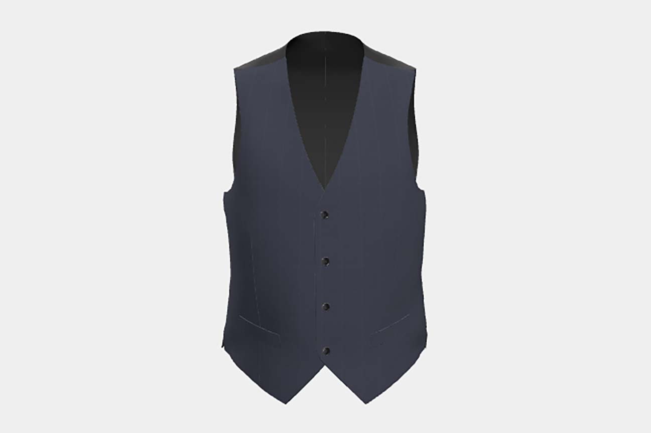 Gilet su misura lana 110s crema Canonico