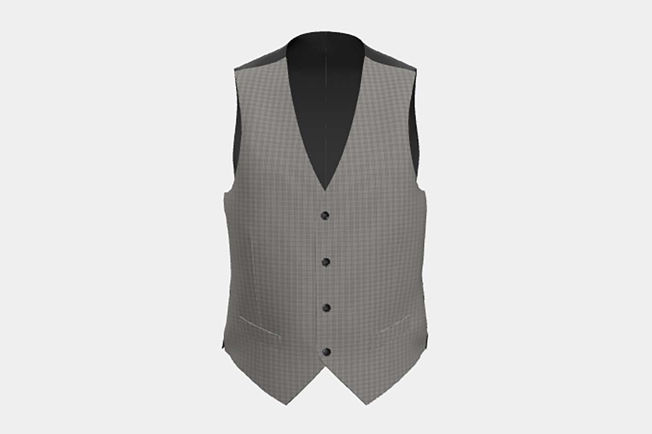 Gilet su misura lana 110s nero Canonico