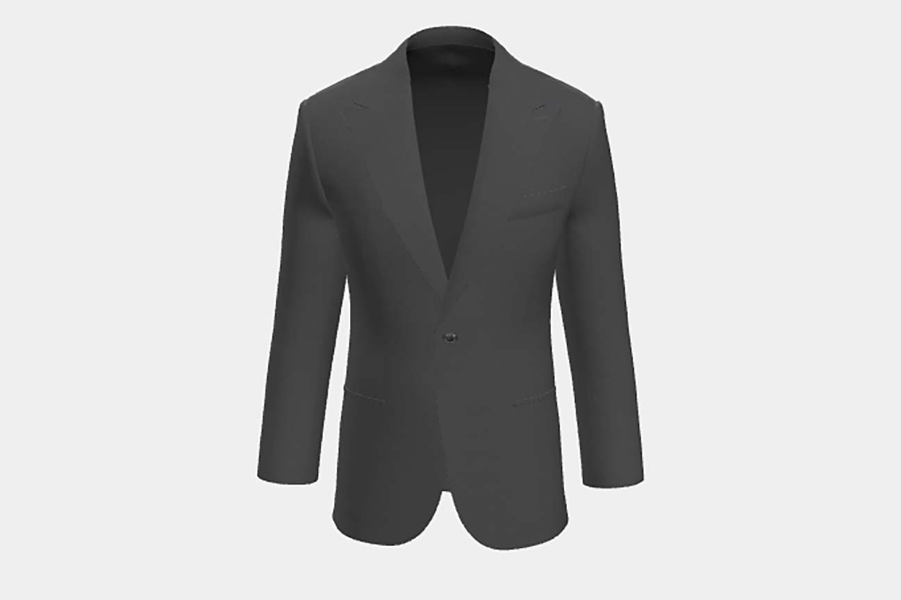 Made to measure wool and silk jacket 150s gray Caccioppoli