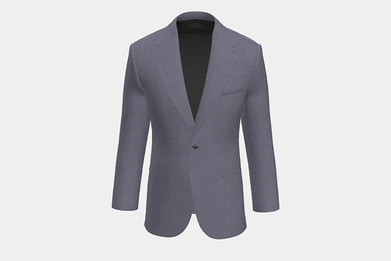 Made to measure wool and silk jacket 150s gray Caccioppoli