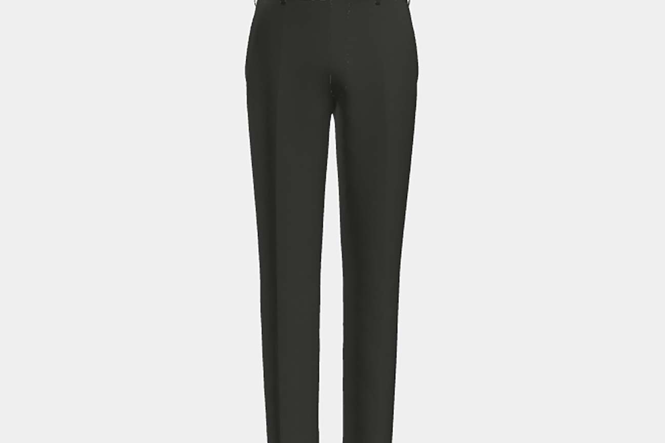 Loro Piana black 150s wool tailored trousers