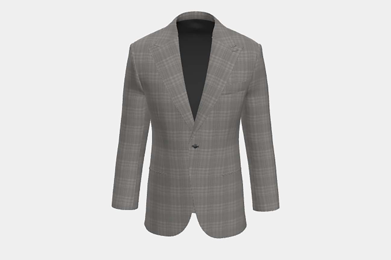 Tailored wool and silk jacket 150s black Caccioppoli