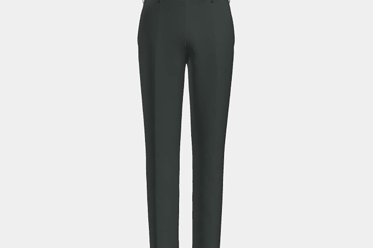 Made to measure green 130s wool trousers Caccioppoli
