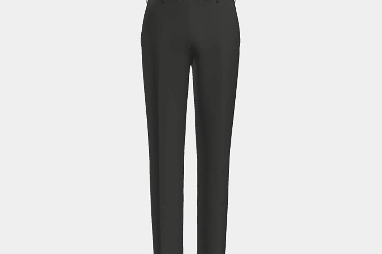 Loro Piana gray 150s wool tailored trousers