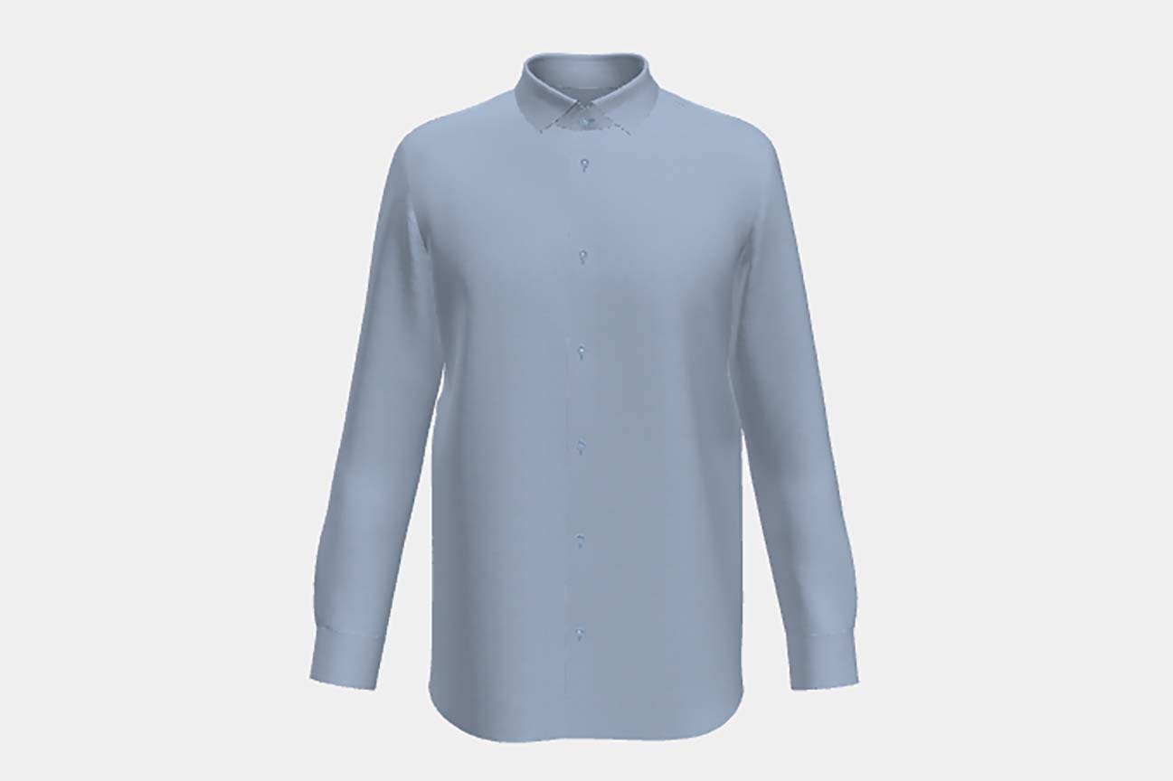 Light gray linen and cotton tailored shirt